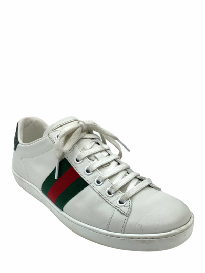 Gucci Ace Leather Web Sneaker Size 7-Replica Designer Handbag Store
