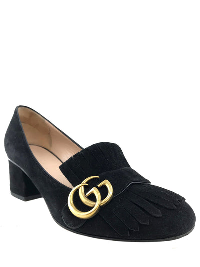 Gucci Marmont GG Suede Block-Heel Pump Size 7.5-Replica Designer Handbag Store
