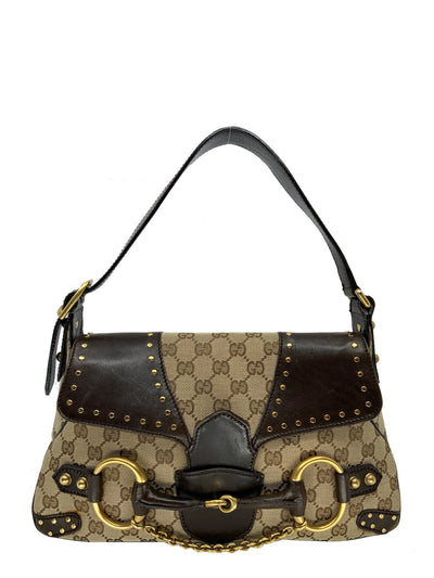 Gucci Monogram Horsebit Flap Bag-Replica Designer Handbag Store
