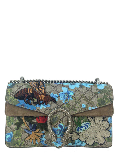 Gucci Painted Flowers and Patches GG Supreme Small Dionysus Shoulder Bag-Replica Designer Handbag Store
