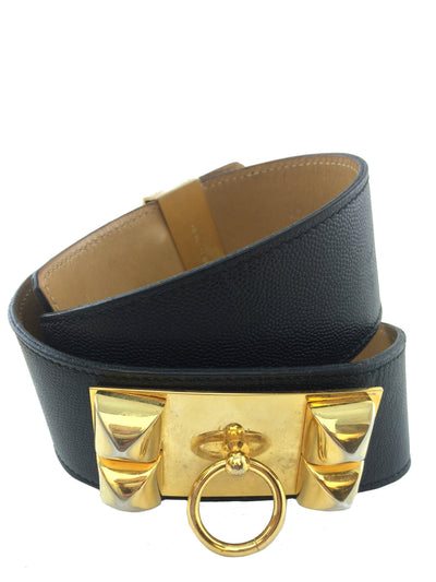 Hermes Leather Gold Plated Collier de Chien Belt Size 65-Replica Designer Handbag Store
