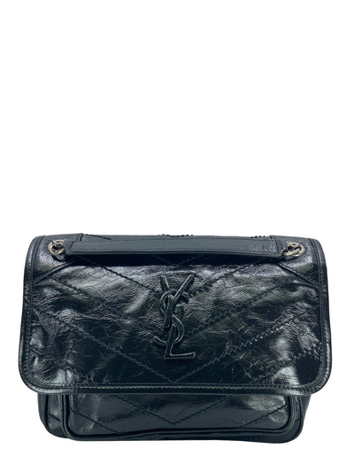 SAINT LAURENT Crinkled Calfskin Monogram Niki Baby Chain Bag NEW-Replica Designer Handbag Store
