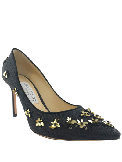 Jimmy Choo Romy Flower Raffia Pump Size 7.5-Replica Designer Handbag Store
