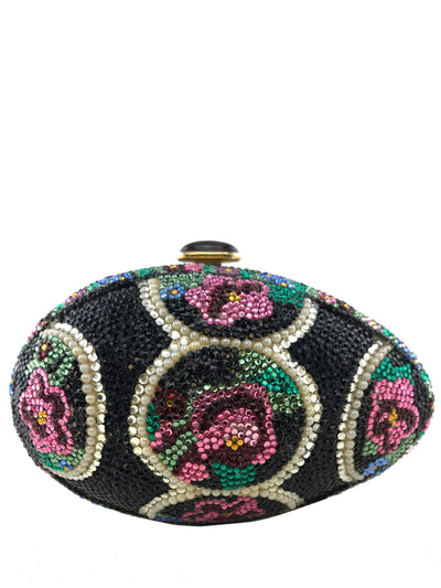 Judith Leiber Pearl Egg Swarovski Crystal Minaudiere Evening Bag-Replica Designer Handbag Store
