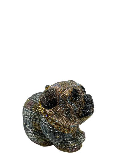 Judith Leiber Swarovski Crystal Pug Dog Minaudiere Evening Bag-Replica Designer Handbag Store
