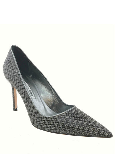 Manolo Blahnik BB Metal Pumps Size 8-Replica Designer Handbag Store
