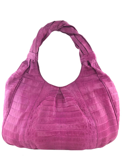 Nancy Gonzalez Ruffled Crocodile Hobo-Replica Designer Handbag Store
