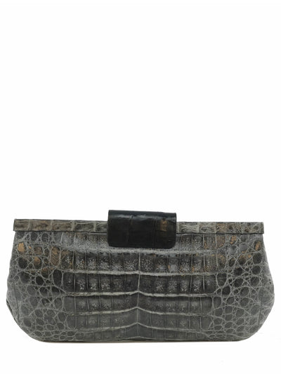 Nancy Gonzalez Shiny Frame Crocodile Clutch-Replica Designer Handbag Store
