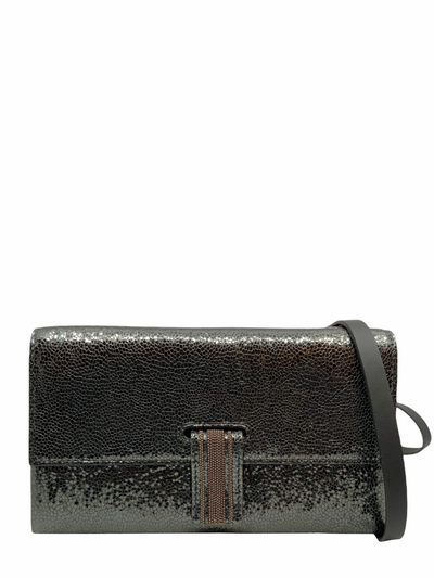 Brunello Cucinelli Metallic Wallet on Strap Crossbody Bag-Replica Designer Handbag Store
