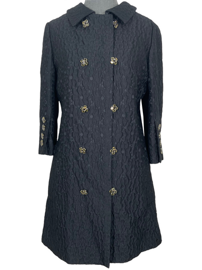 Dolce 
Gabbana Wool Plisse Double Breasted Coat Dress Size M-Replica Designer Handbag Store
