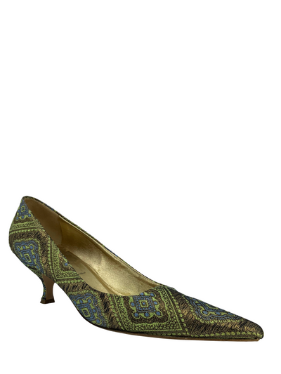 Prada Jacquard Printed Pumps Size 8.5-Replica Designer Handbag Store
