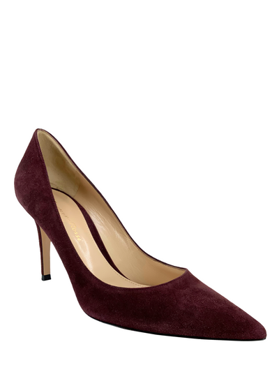 Gianvito Rossi Suede Point Toe Pumps Size 7.5-Replica Designer Handbag Store
