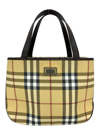 Burberry Nova Check Canvas Small Tote Bag-Replica Designer Handbag Store
