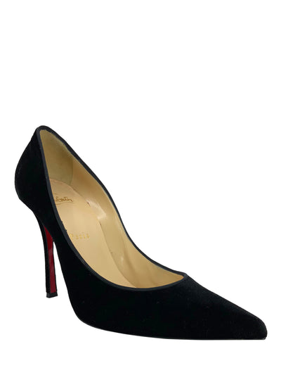 Christian Louboutin Velvet Point Toe Pumps Size 9-Replica Designer Handbag Store
