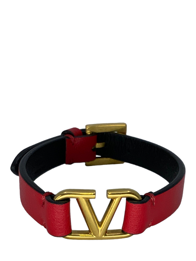 Valentino VLOGO Signature Calfskin Leather Bracelet NEW-Replica Designer Handbag Store
