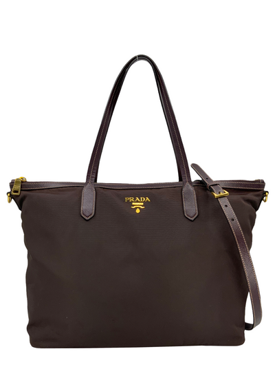 PRADA Tessuto Nylon and Saffiano Leather Tote-Replica Designer Handbag Store
