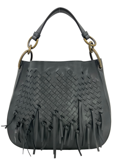 Bottega Veneta Charleston Fringe Loop Small Intrecciato Woven Hobo Bag-Replica Designer Handbag Store
