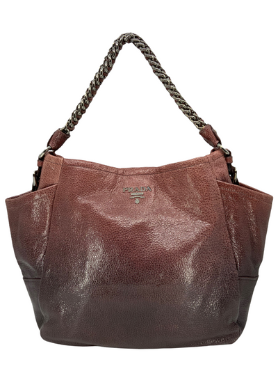 Prada Lux Chain Ombre Leather Side Pocket Hobo-Replica Designer Handbag Store
