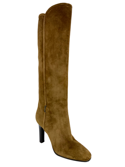 SAINT LAURENT Jane 90 Suede Knee-High Boots Size 7.5 NEW-Replica Designer Handbag Store
