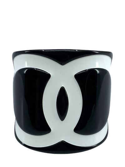 Chanel Resin CC Logo Wide Cuff Bracelet-Replica Designer Handbag Store
