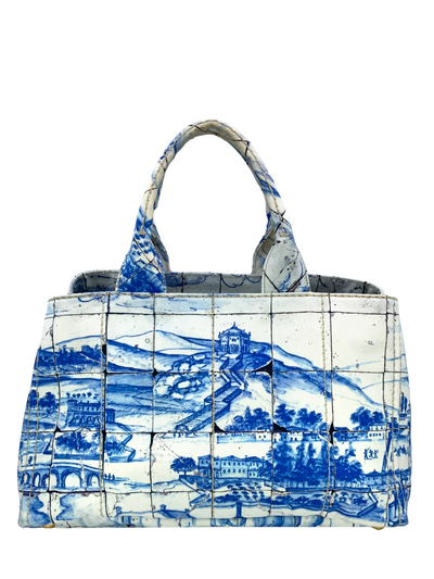 PRADA Canapa Azulejos Large Tote Bag-Replica Designer Handbag Store
