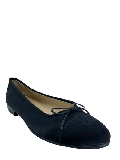 Chanel CC Cap Toe Satin Ballet Flats Size 10.5-Replica Designer Handbag Store
