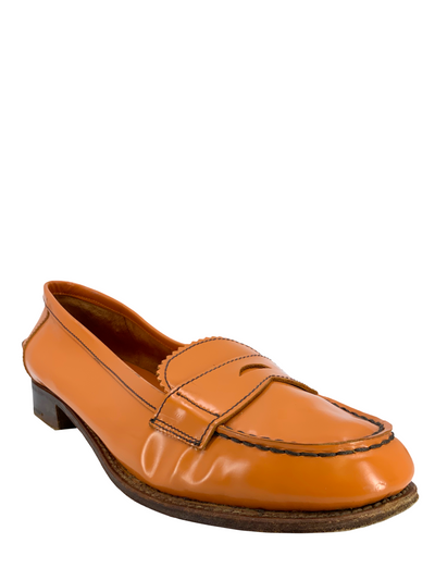 PRADA Leather Penny Loafer Pumps Size 8-Replica Designer Handbag Store
