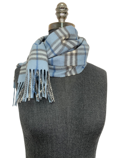 Burberry Checkered Plaid Cashmere Scarf with Fringe-Replica Designer Handbag Store
