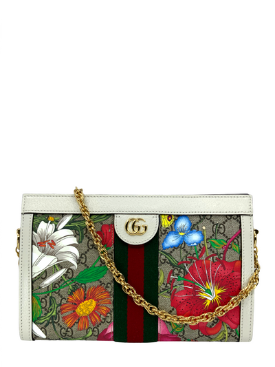 GUCCI GG Supreme Monogram Flora Web Small Ophidia Chain Shoulder Bag NEW-Replica Designer Handbag Store
