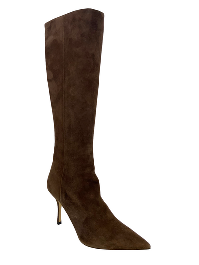 JIMMY CHOO Suede Knee Boots Size 9-Replica Designer Handbag Store
