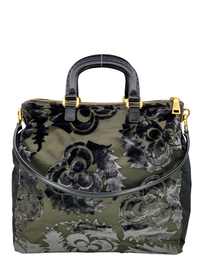 PRADA Nylon and Velvet Velluto Jacquard Tote Bag-Replica Designer Handbag Store
