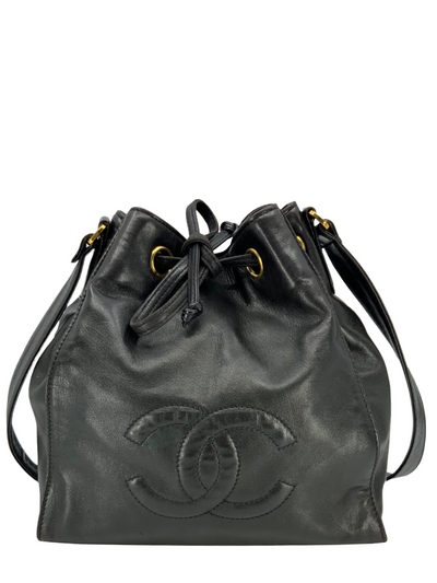 CHANEL Vintage Lambskin Drawstring Bucket Shoulder Bag-Replica Designer Handbag Store
