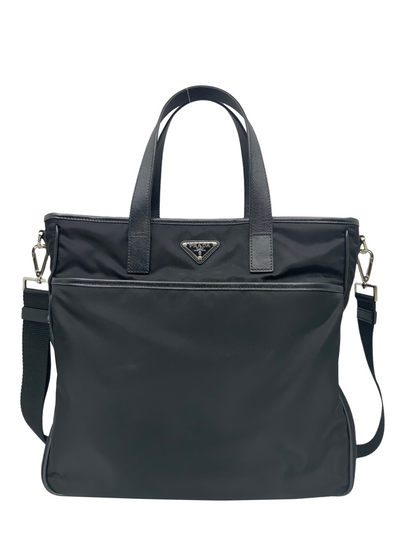 PRADA Zip Convertible Re-Nylon Shopping Tote with Saffiano-Replica Designer Handbag Store
