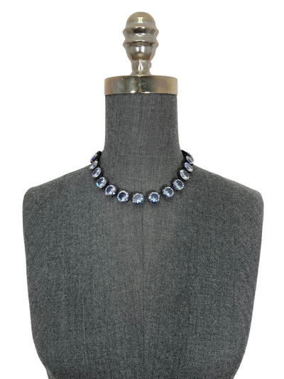 Bottega Veneta Oxidized Sterling Silver Cubic Zirconia Necklace-Replica Designer Handbag Store
