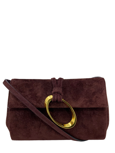 Salvatore Ferragamo Suede Flap Small Crossbody Bag-Replica Designer Handbag Store
