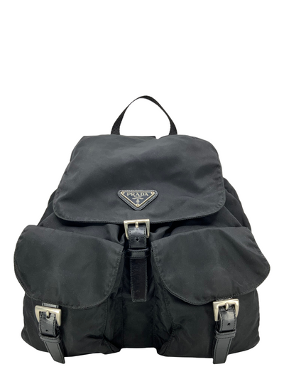 PRADA Tessuto Nylon Double Front Pocket Small Backpack-Replica Designer Handbag Store
