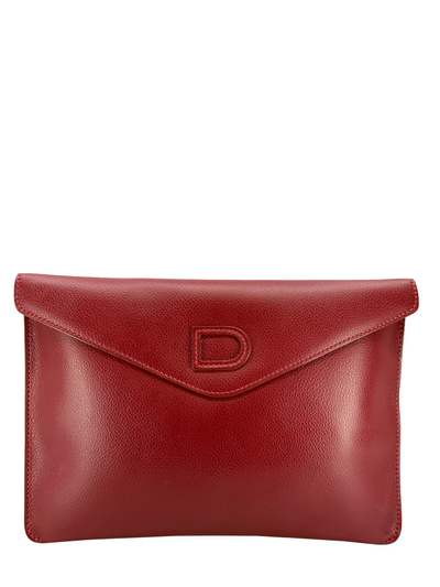 Delvaux Leather Envelope Clutch-Replica Designer Handbag Store
