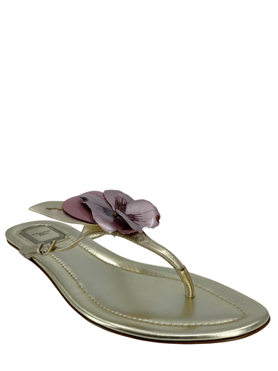 Christian Dior Pensee Flower Thong Sandals Size 10.5-Replica Designer Handbag Store
