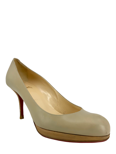 Christian Louboutin Leather Wood New Simple Pumps Size 9.5-Replica Designer Handbag Store
