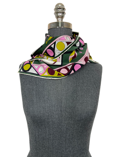 Emilio Pucci Geometric Printed Oblong Silk Scarf-Replica Designer Handbag Store
