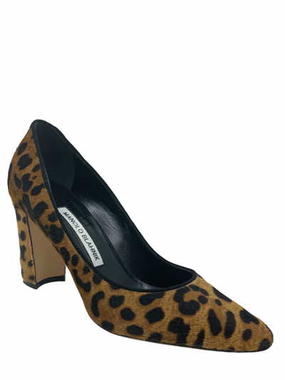 Manolo Blahnik Tucciototo Leopard-Print Calf Hair Pumps Size 7-Replica Designer Handbag Store
