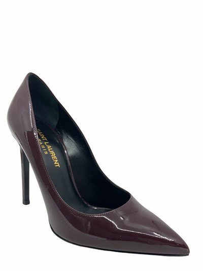 Saint Laurent Patent Leather Point Toe Pumps Size 7-Replica Designer Handbag Store
