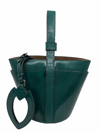 Alaia Lizard Vienne Bucket Bag Wristlet-Replica Designer Handbag Store
