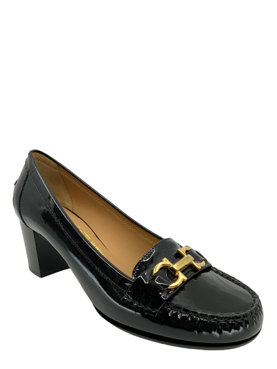 Salvatore Ferragamo Gancini Leather Loafer Pump Size 8.5 NEW-Replica Designer Handbag Store
