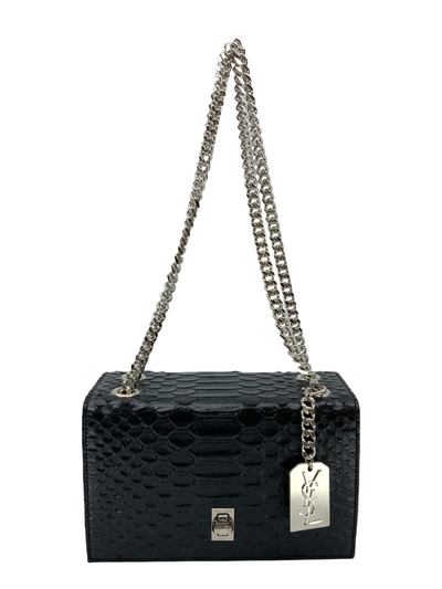 Saint Laurent Calfskin Snakeskin Embossed Mini Shoulder Bag-Replica Designer Handbag Store
