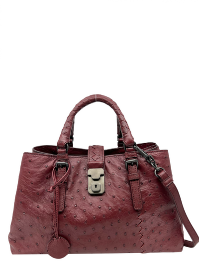 Bottega Veneta Ostrich Small Roma Bag NWT-Replica Designer Handbag Store
