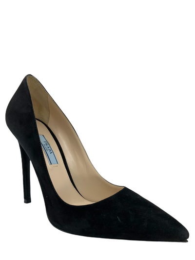 Prada Suede Point-Toe Pumps Size 8 NEW-Replica Designer Handbag Store
