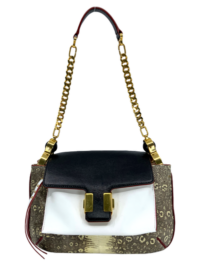 Chloe Amelia Lizard and Leather Shoulder Bag-Replica Designer Handbag Store
