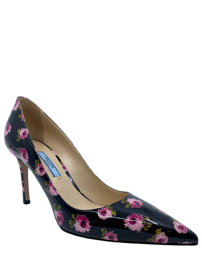 Prada Floral Print Patent Leather Pumps Size 7 NEW-Replica Designer Handbag Store
