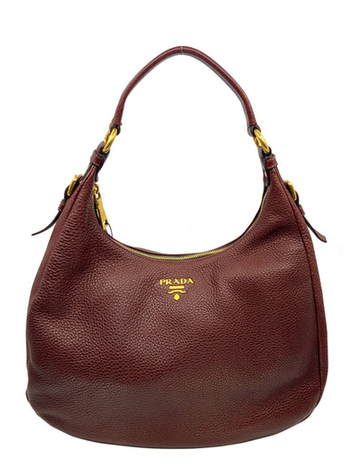 Prada Leather Vitello Daino Hobo Bag-Replica Designer Handbag Store
